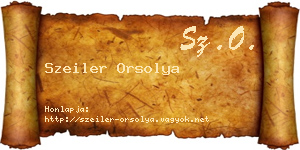 Szeiler Orsolya névjegykártya